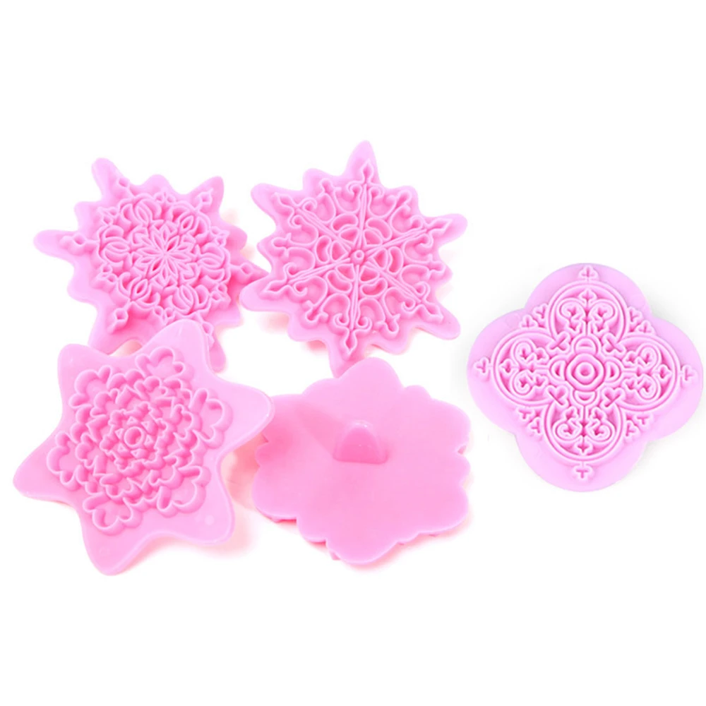 Cookie Cutter Baking Mold Cookie Mould Cookie Printing Mold Baking Decorating Tools Mould Mandala Lace Pattern Embossing Die Plastic Stamp Polymer Clay Sculpture Texture Stamp Mandala Dotting Tools