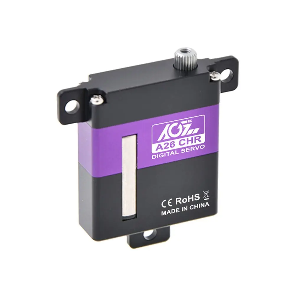 

Agf A26chr 26g Full Metal 10kg Large Torque Thin Wing Glider Lock Tail High Voltage Digital Small Steering Gear