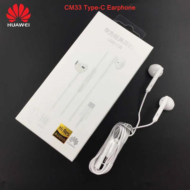 Оригинальные наушники HUAWEI CM33, usb type-C, наушники, гарнитура mi c, объем для P20 30 mate 10 Pro 20 X RS Note 10 Xiaomi mi 9