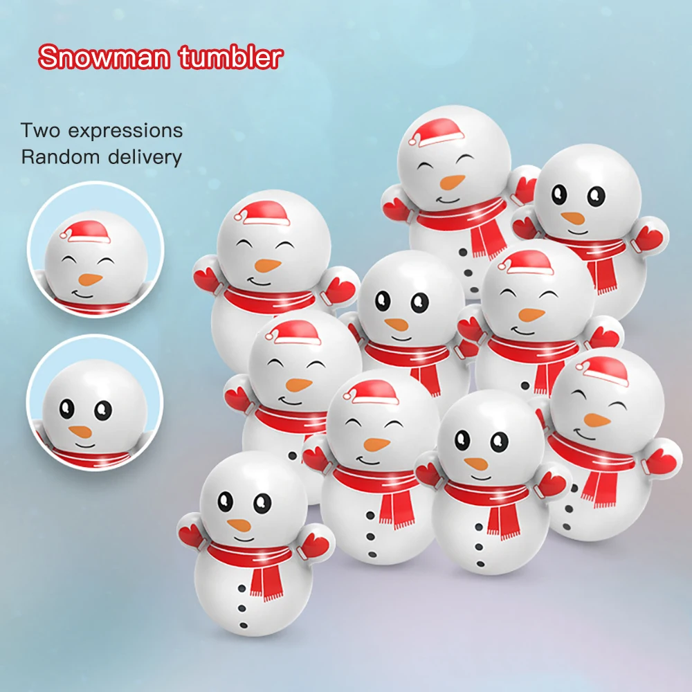 Funny Gift Shaking Tumbler Toys Cartoon Snowman Penguin Tumbler Desktop Ornament Anti Stress Toys Wholesale Items