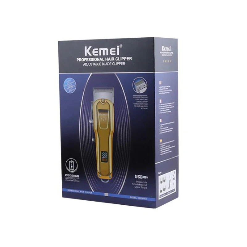Kemei триммер для волос KM 2600A беспроводной Профессиональный USB зарядка
