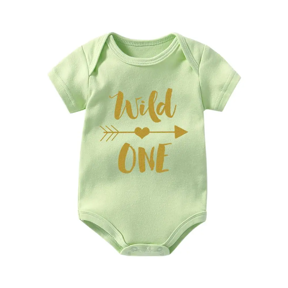 Детское боди YSCULBUTOL для девочек на 1 й день рождения с коротким рукавом|baby bodysuits|baby