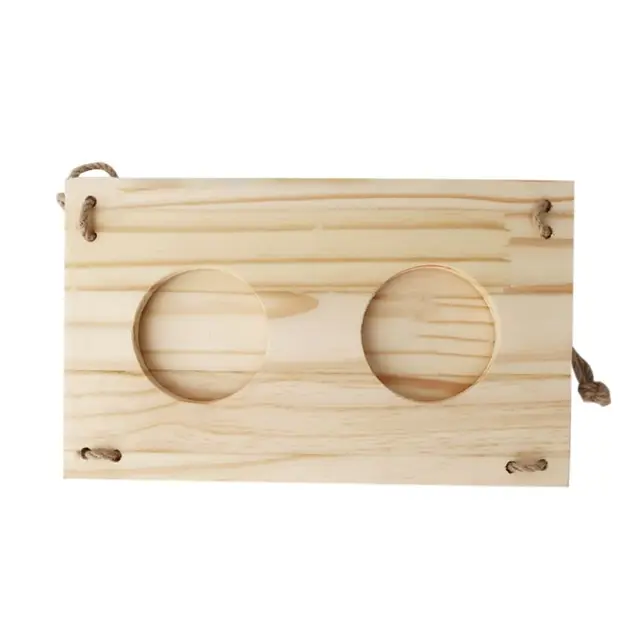 Wooden Rabbit Hay Feeder Hay Manger Rack Holder Hamster Food Dispenser for Guinea Pig Bunny Chinchilla