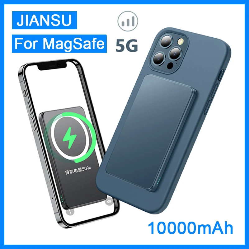 10000mAh Magnetic Power Bank For Magsafe Chargers External Auxiliary Battery 15W Fast Wireless Charging PowerBank For iPhone 12