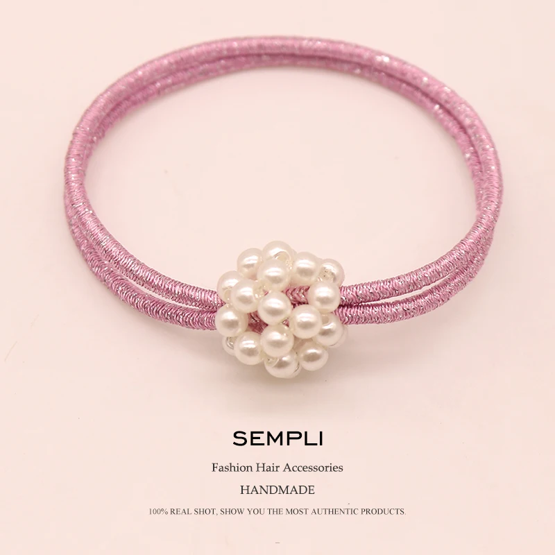 Rubber Band Hair Pearl Hair Band Women Pearl Women Pearl Rubber