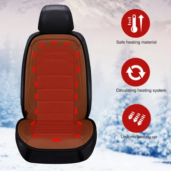 

New 2 Modes 12V DC Auto Car Heated Seat Heating Cover Cushion Pad Mat Front Protector Adjustable Warm Winter Calefactable Soft