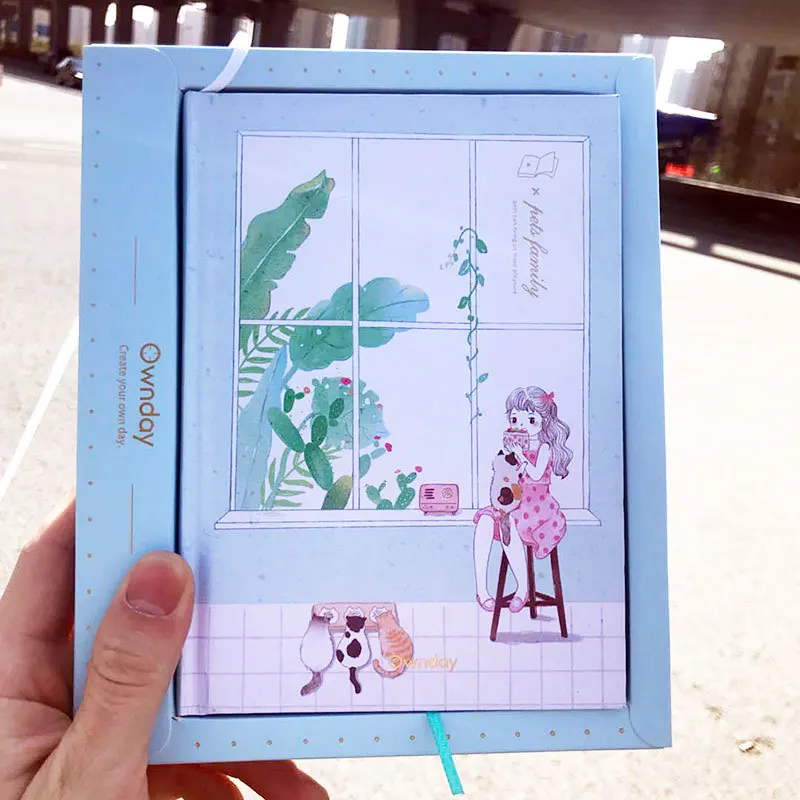 Bulldog, Жесткий Чехол для ноутбука A5 ручка иллюстрации милый ручной росписью блокнот креативный цветной блокнот со страницами настраиваемый W