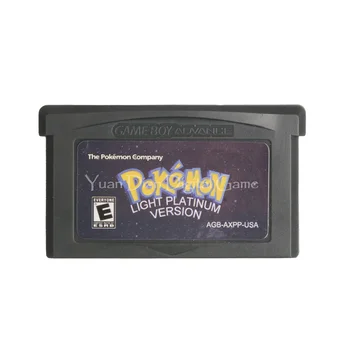 

For Nintendo GBA Video Game Cartridge Console Card Poke Series Light Platinum English Language US Version