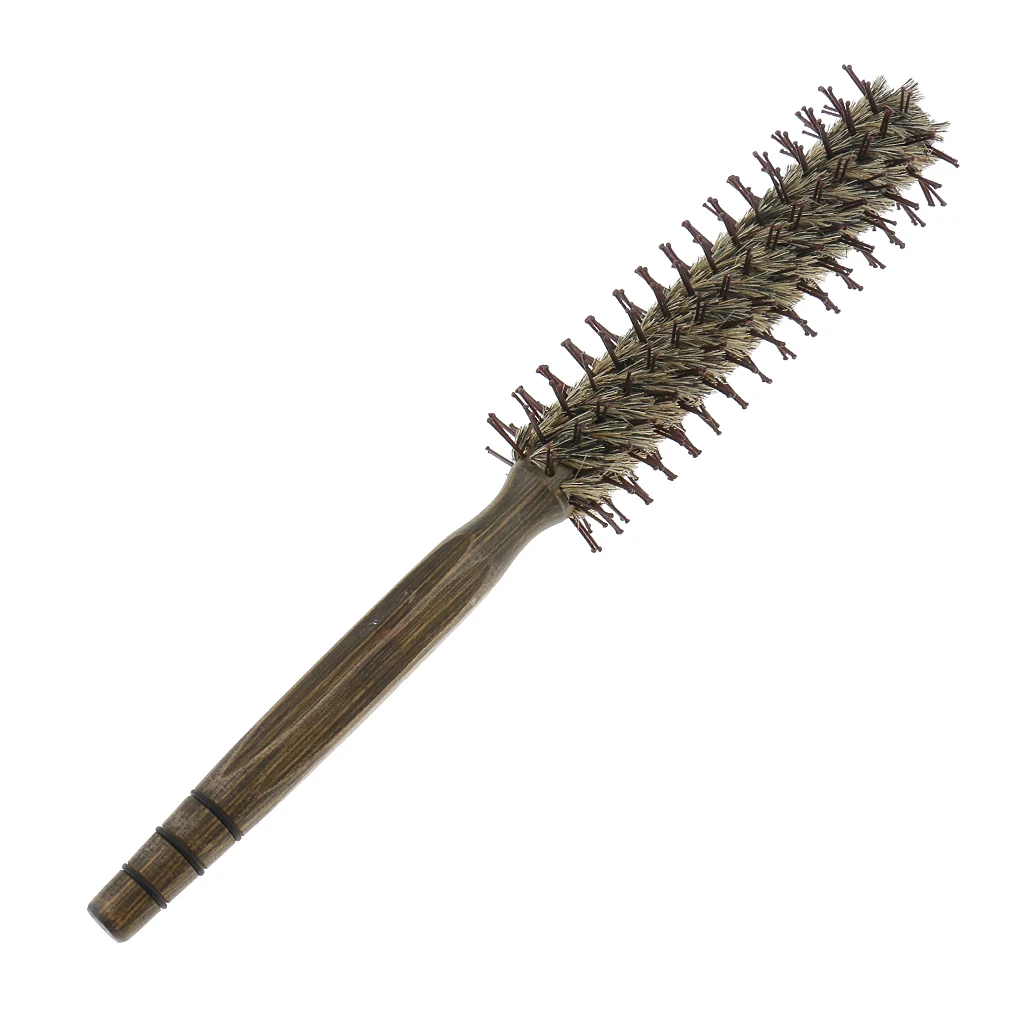Natural Wooden Handle Anti-static Bristle Hair Curly Comb Scalp Massage