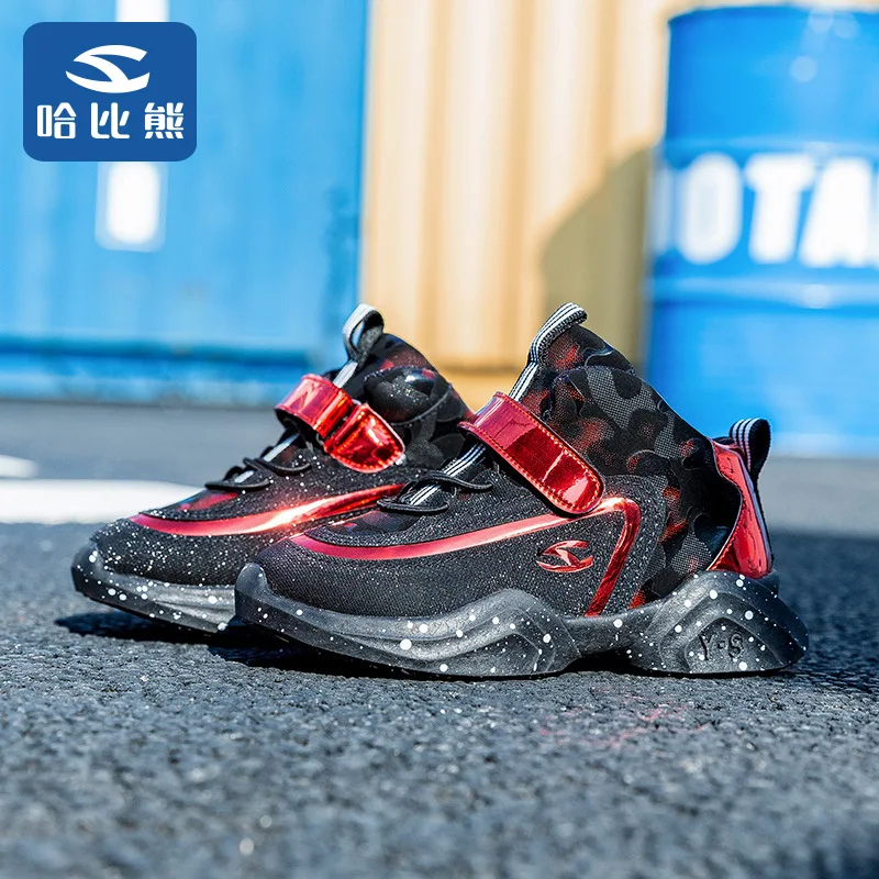 

Habib Bear Colorful Basketball Shoes 2019 Autumn New BOY'S Athletic Shoes Breathable Casual Shoes