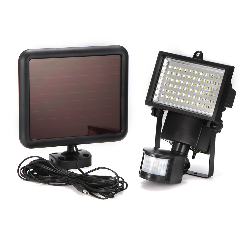 Waterproof 60LED PIR Solar Panel Motion Sensor Outdoor/Indoor Wall Lamp Power Night Lights For Garden Street | Лампы и освещение