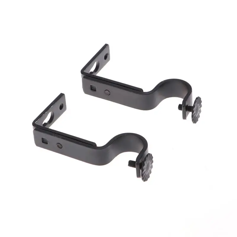 2 pcs Curtain Rod Holder 18-22mm Wall Bracket Drapery Rod Holder for Office Home