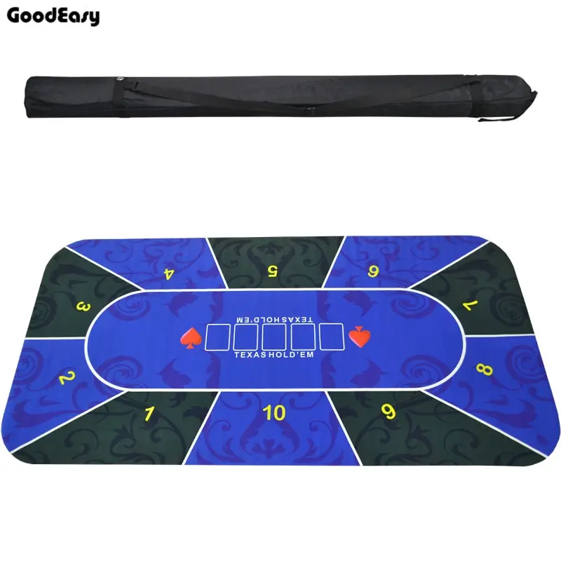 Texas Hold'em Poker Mat Tablecloth Rubber Mat Board Game Table Digital Printing Suede Casino Layout Poker Accessories 1.8*0.9m