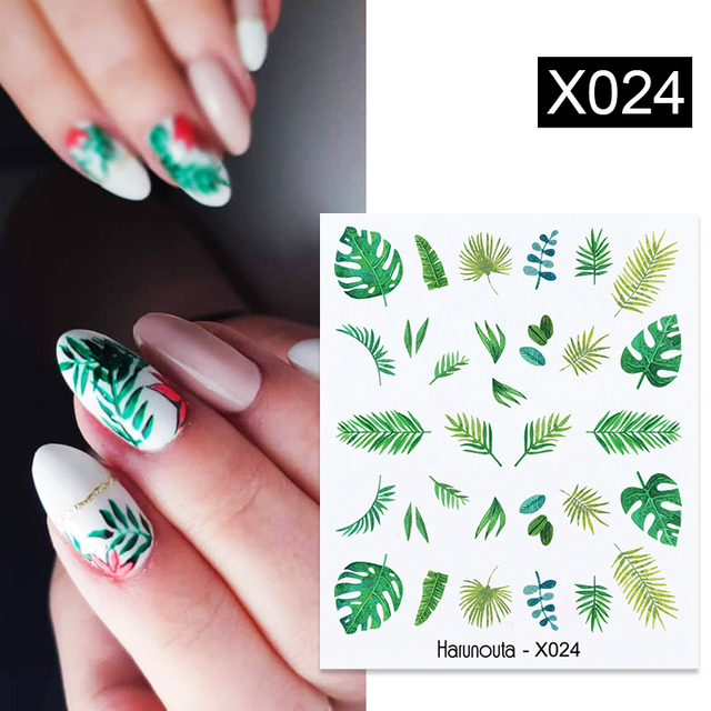 1 Sheet Nail Water Decals Transfer Lavender Spring Flower Leaves Nail Art Stickers Nail Art Manicure DIY