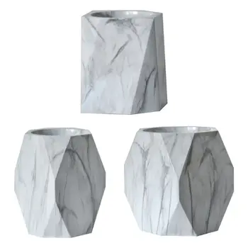 

Nordic Marble Desk Pens Pencil Holder Case Makeup Brush Storage Box Organizer Q6PA