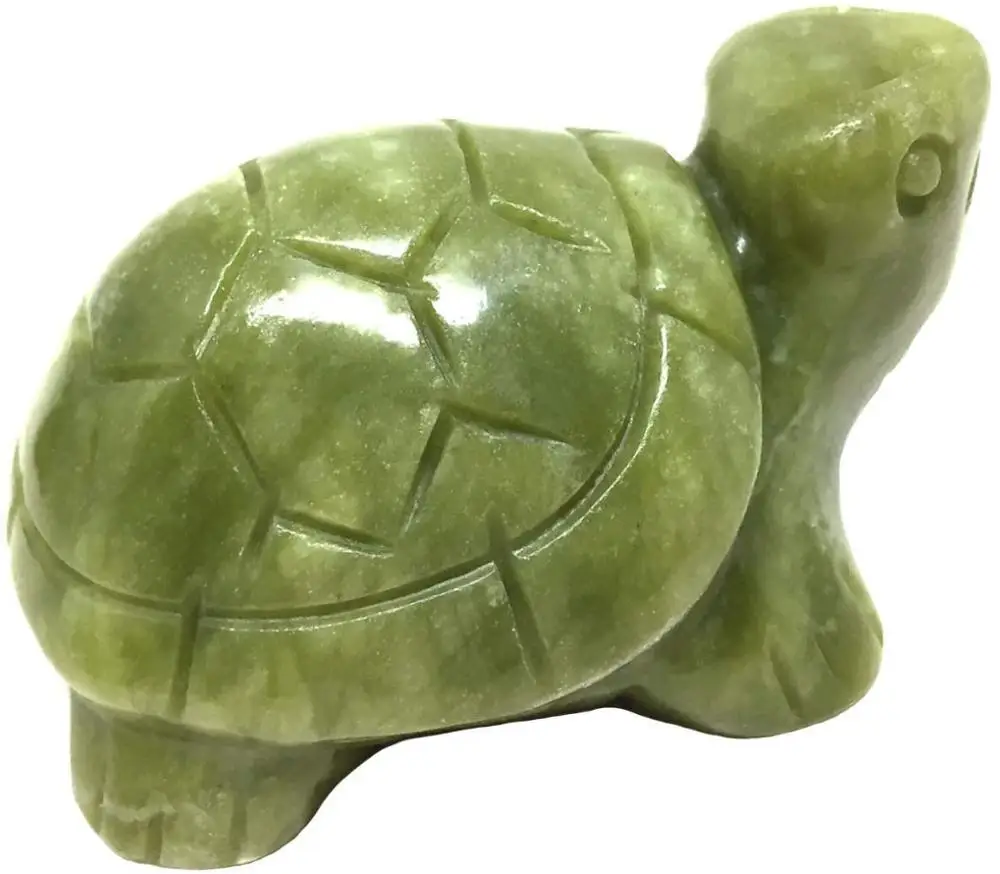 

Natural Stone Jade Crystal Handmade Carved Tortoise Green Jade Turtle Gifts Natural Stones and Crystals