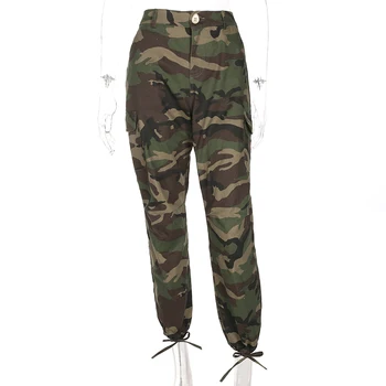 

Women 2019 Autumn Camouflage Pencil Pants Fashion High Waist Trousers Pantalon Mujer Casual Pocket Ankle-Length Pants