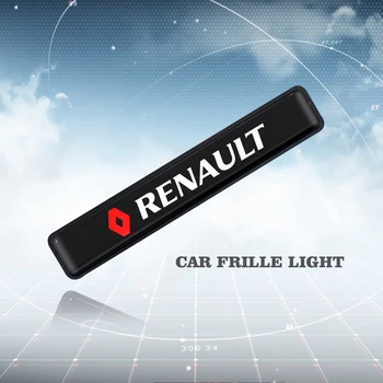 

1pcs Car sticker ABS Chrome Front hood grille emblem LED decorative lights For Renault Twingo Clio Captur Megane 2 3 Kadjar
