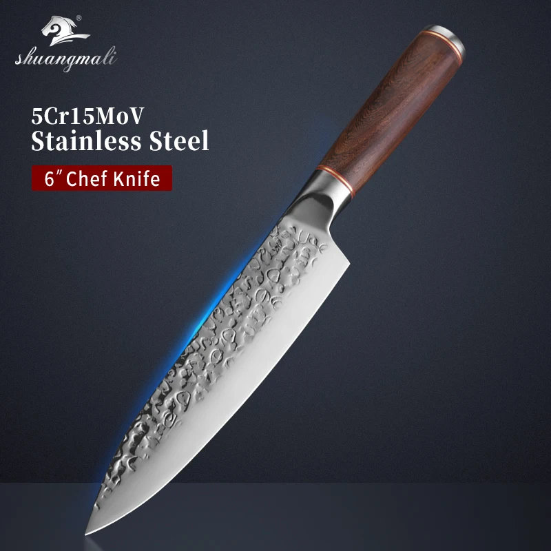 Professional Handmade Forged Kitchen Knife 5Cr15Mov High Carbon