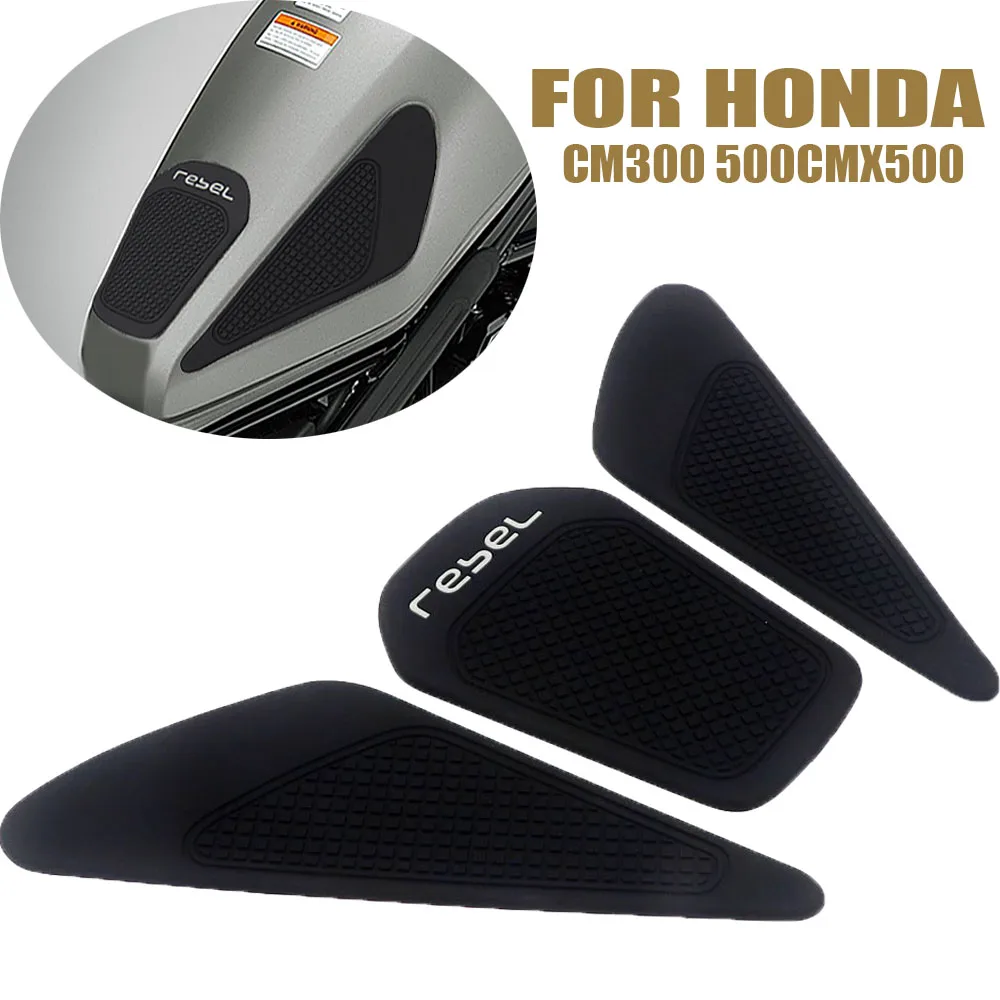 

For Honda REBEL500 REBEL300 REBEL CMX 500 CM500 CM300 Motorcy Tank Rubber Sticker Protector Sheath Knee Tank Pad Grip Decal