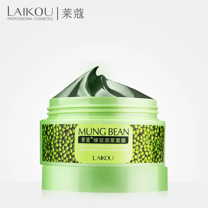 

LAIKOU Mung Bean Mud Deep Cleaning cream Acne Treatment Remove Blackhead Oil Control Facial Masks Shrink Pores Mud cream