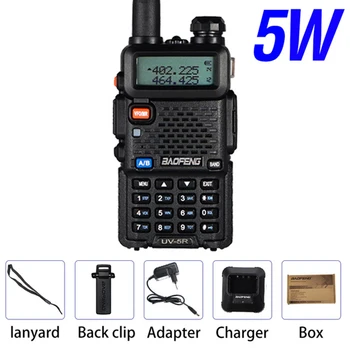

Transceiver Walkie Talkie With Headphones For Baofeng Dual watch Alarm Function