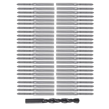

Swage Lag Screws Left & Right for 1/8 Inch Cable Railing, 316 Stainless Steel Stair Deck Railing Wood Post Balusters System 30 P