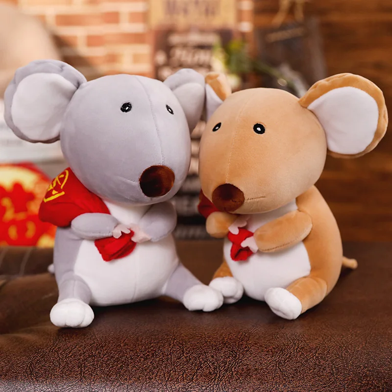 

Candice guo plush toy stuffed doll 2020 Zodiac Chinese new year mouse rat carry food bag package mean bring money good luck 1pc