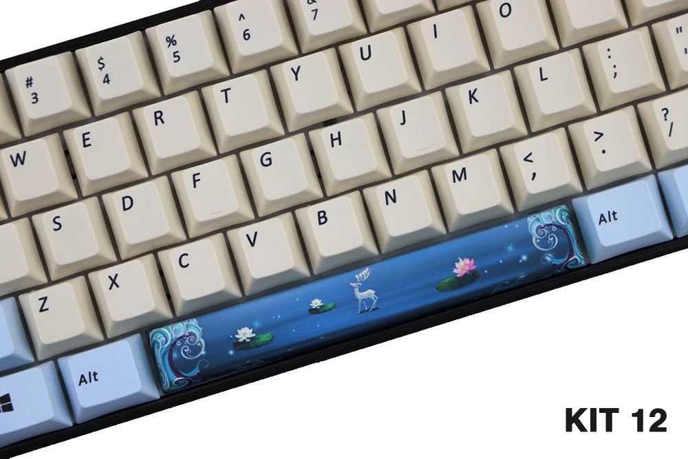 KIT 12 ПБТ краситель-подложенный пробел 6.25U Вишневый профиль - Цвет: KIT 12