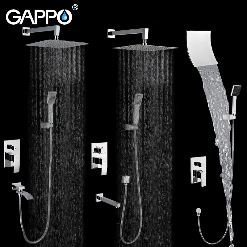 GAPPO Wall bathroom shower system  set bronze