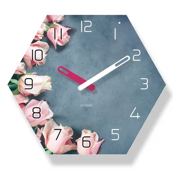 

Digital Office Silent Wall Clock Modern Design Acrylic Luxury Nordic Living Room Wall Clock Creative Zegar Clock Home BW50WC
