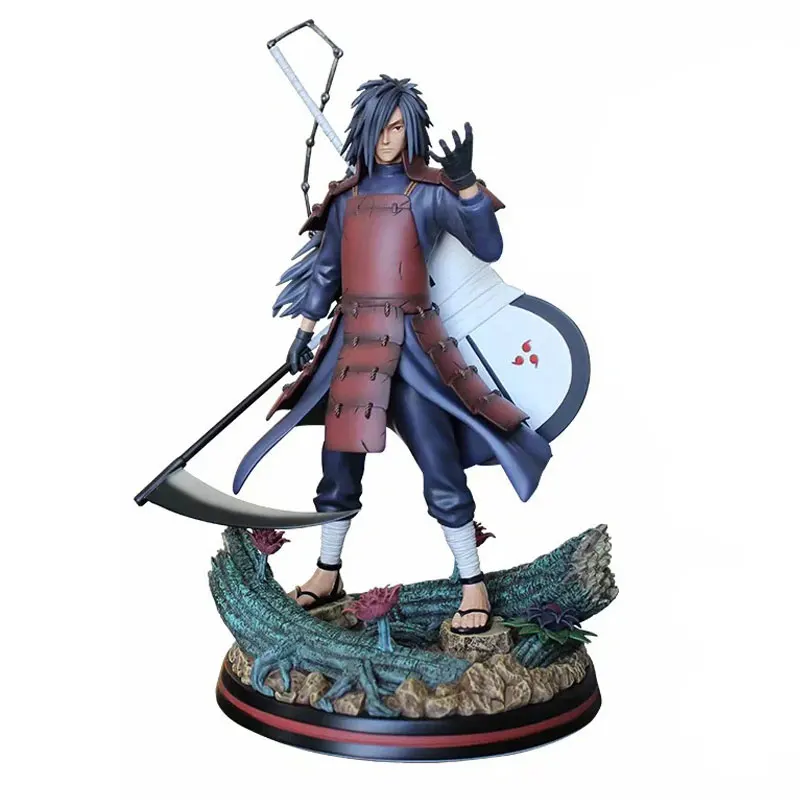Naruto Uchiha Madara Figurine Statue PVC Action Figure 30cm Anime Naruto Figure Madara Model Collectible MovableToys Xmas Gifts