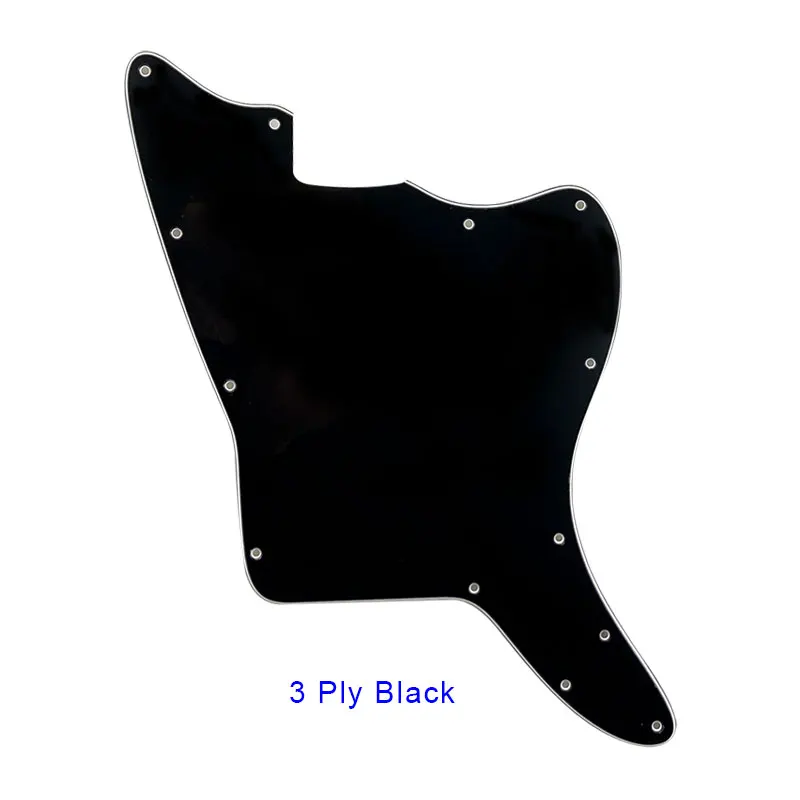 3 Ply Black Pleroo большое качество накладки для пустой с фиксированными 13 винтовыми отверстиями US Jazzmaster гитары накладки царапины пластины Замена - Цвет: 3 Ply Black