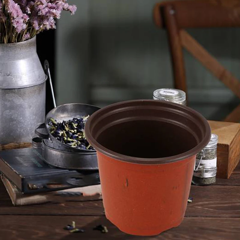 

150Pcs Plant Nursery Nursery Pots Round Small Flower Pots One-Time Thickened Succulent Planting Bracket 10X9cm