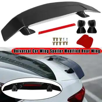 

Universal Car Rear Trunk Wing Spoiler for Nissan GTR for Mustang for Toyota GT86 BRZ Tail-free Perforated Sedan for Coupe black