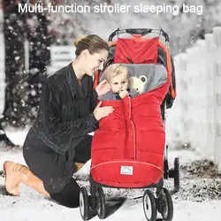 Толстый детский спальный мешок, зимняя утолщенная детская Нескользящая коляска, спальный мешок для коляски