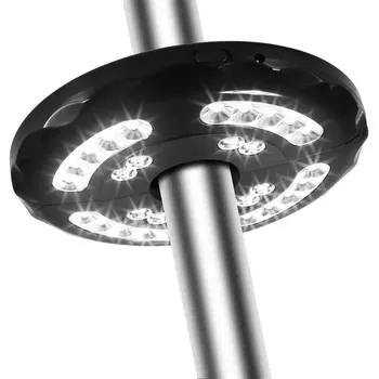 

400lm Patio Umbrella Lights Rechargeable 28 Leds Cordless Umbrella Pole Light For Camping Tents 2 Level Dimming Switch 19*2.5cm