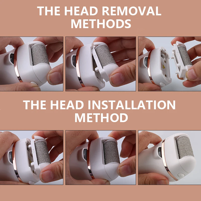 Jinding Electric Exfoliator Pedicure Machine Callus Remover Foot Care Roller Tool Pedicure File for Feet Heel USB Charging 4