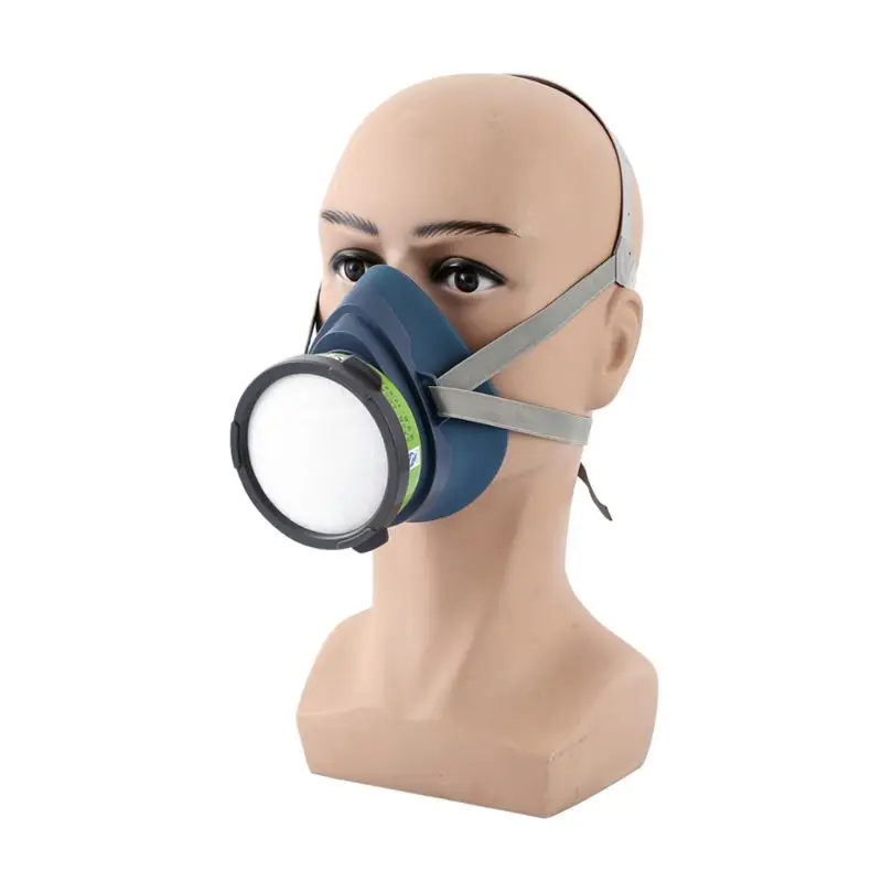 

1Set Painting Spraying Gas Mask Dust Half Facemask Respirator Cotton Filter Mask PXPA