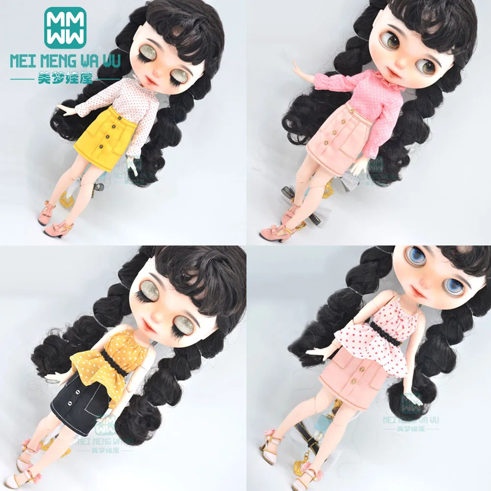 1 шт. модная одежда для кукол Blyth модные рубашки мини-юбки с открытыми плечами Azone