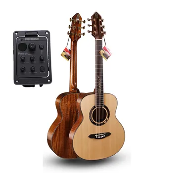 

Professional Full Solid Guitar,Electric 36" guitar with Solid Spruce Top/ Solid Mahogany Body, guitars china + 20mm cotton bag