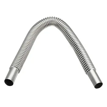 

60cm Car Exhaust Pipe Parking Air Heater Tank Diesel Gas Vent Hose Automobile Exhaust Pipe Corrugated Round Pipe
