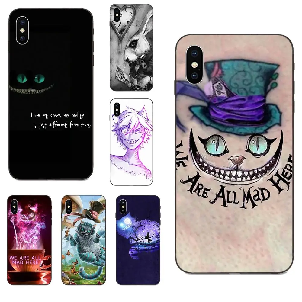 

For Huawei Honor 5A 6A 6C 7A 7C 7X 8 8A 8C 8X 9 9X 10 10i 20 Lite Pro Soft Stylish Case We Are All Mad Here Alice Cat
