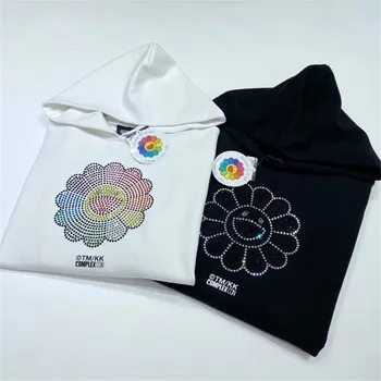 

Thick Diamond Sun Flower Takashi Murakami Hoodie Men Women Sweatshirts Takashi Murakami Pullovers harajuku streetwear