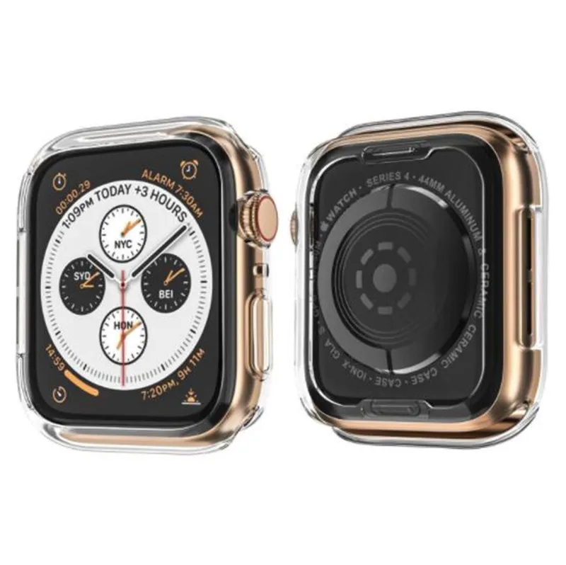 500 шт чехол для часов Ультратонкий чехол для Apple 4 3 2 1 42 мм 38 мм мягкий прозрачный ТПУ чехол для i Watch 5 44 мм 40 мм