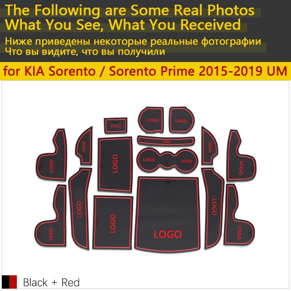 Противоскользящие резиновые чашки подушки двери паз коврик для KIA Sorento Prime UM MK3~ автомобильные аксессуары коврик телефона