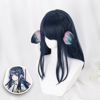 

Game Arknights Cosplay Wigs Astesia Cosplay Wig Heat Resistant Synthetic Wig Long Blue Hair Halloween Party Anime Cosplay Wig