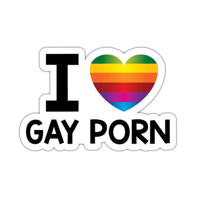 800px x 800px - 1 PC I Love Gay Porn Sex LGBT Lesbian Funny Car Bumper Vinyl Sticker Decal  for car stickers - AliExpress