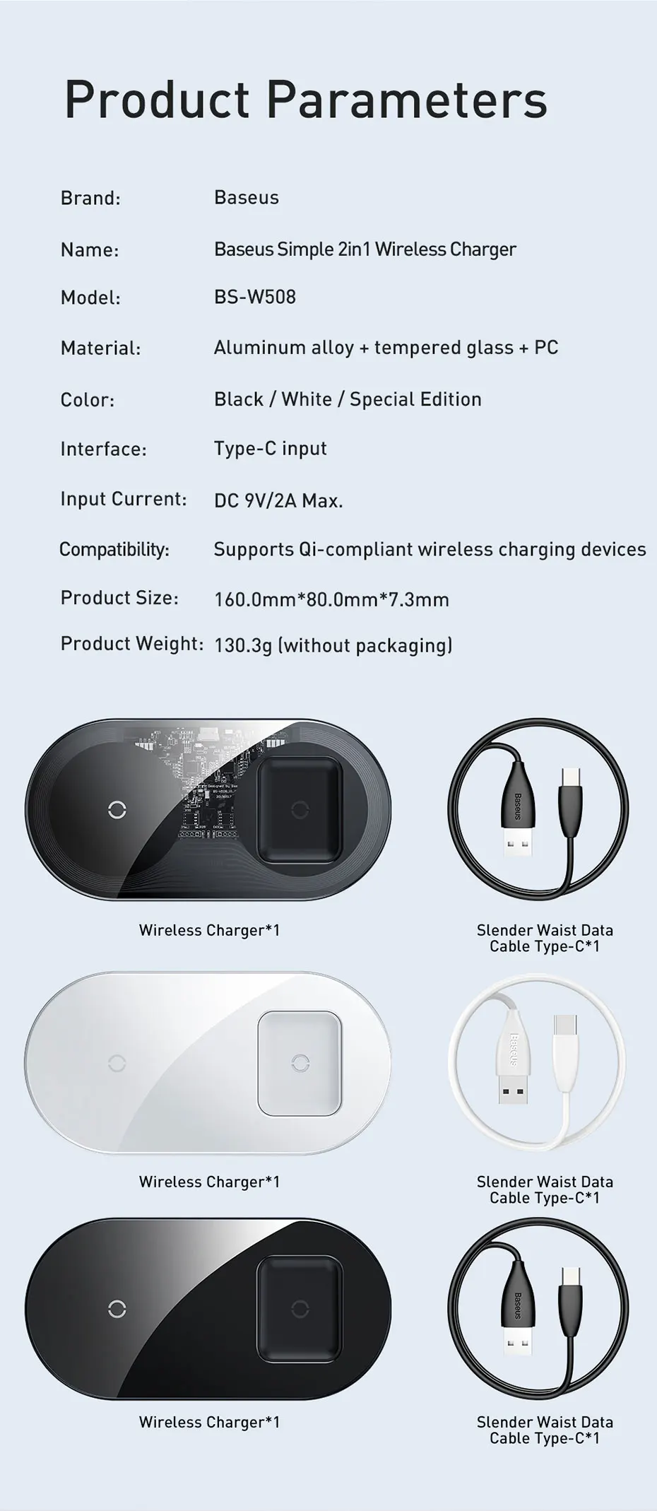 Baseus 2 в 1 Qi Беспроводное зарядное устройство для Airpods iPhone 11 Pro Xs Max XR X 15 Вт быстрая Беспроводная зарядка для samsung Note 10 S10
