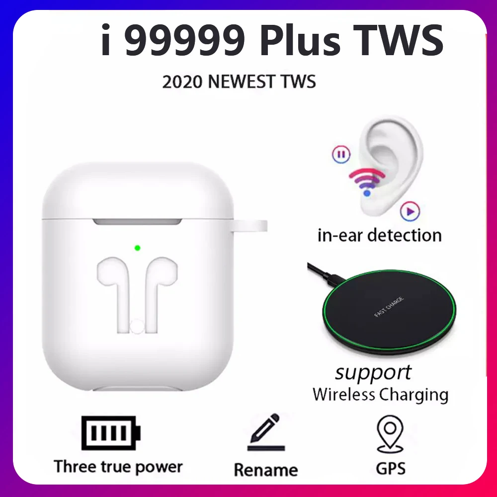 Original I99999 Plus TWS Wireless Earphone Air2 Rename Bluetooth 5.0 Earphone Super Earbuds PK I9000 Pro I90000 Max Headphone